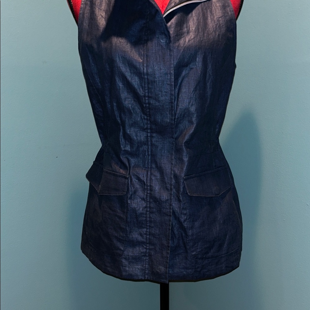 Peter Millar Women's Sleeveless Navy Jacket Size Small - Picture 5 of 13